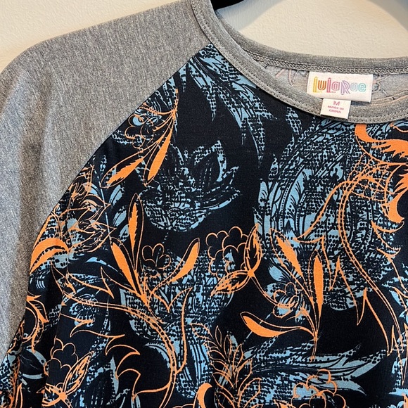 Lularoe Randy baseball tee paisley florals nwt - Picture 2 of 6